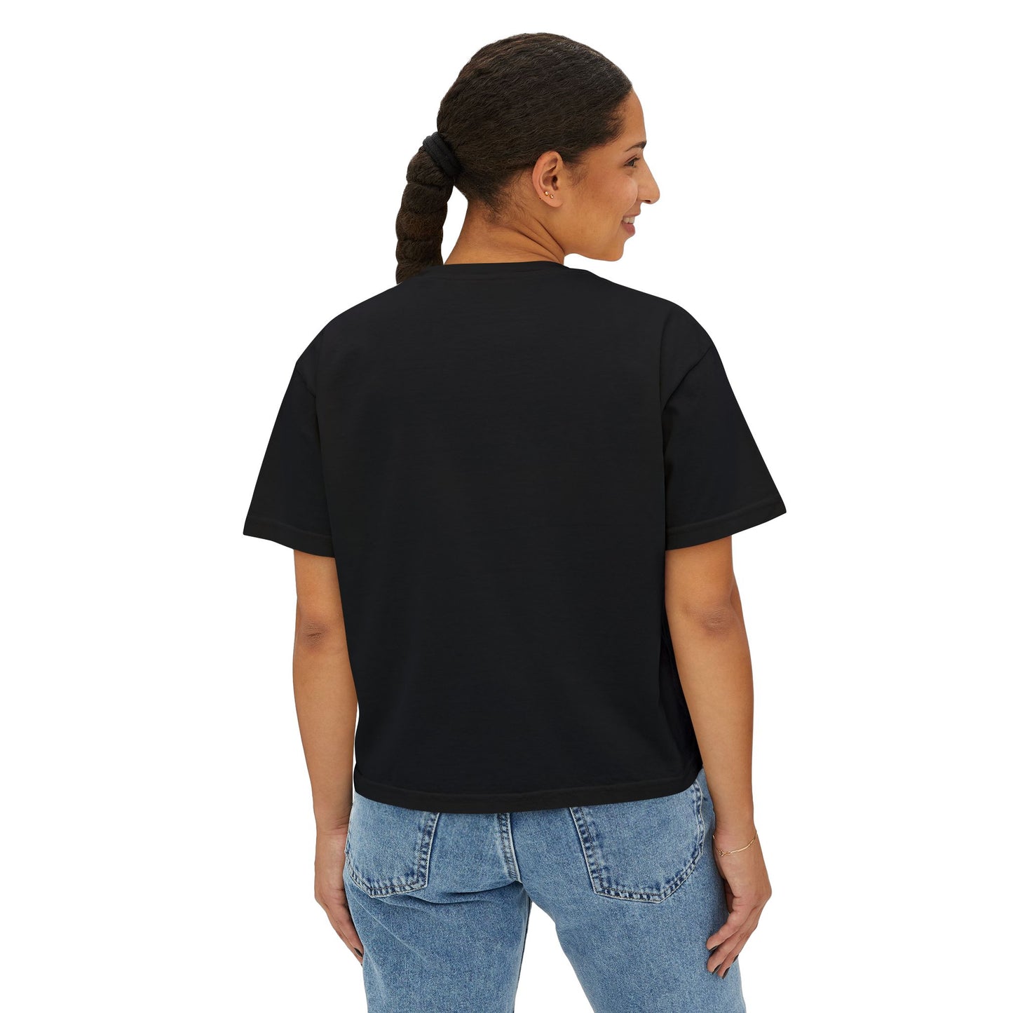 Love Boxy Tee — Women's Casual Pink Graphic Shirt