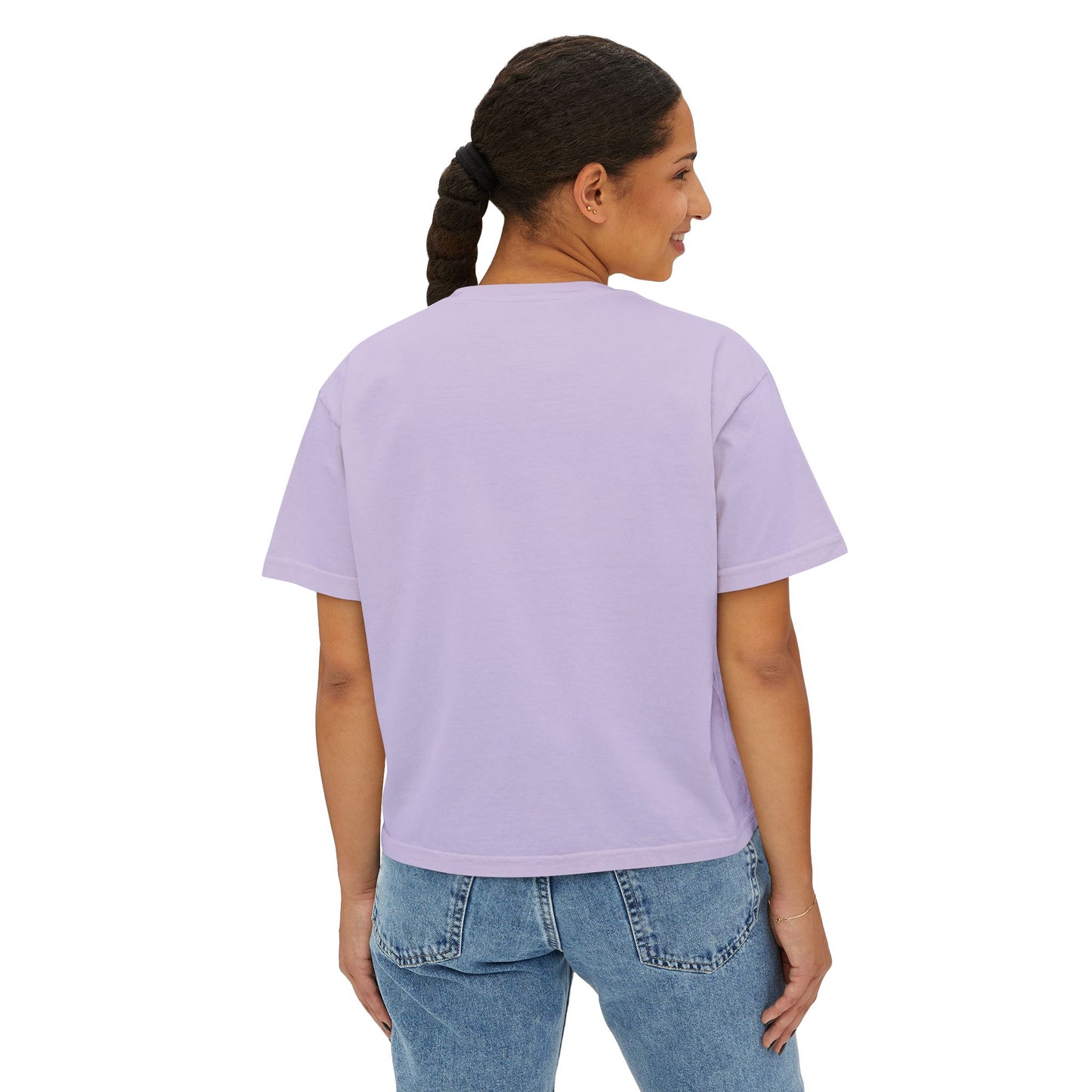 Love Boxy Tee — Women's Casual Pink Graphic Shirt