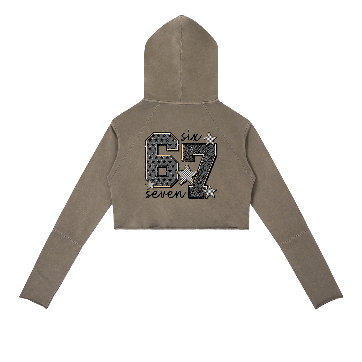 Vintage Washed Raw Edge Hoodie