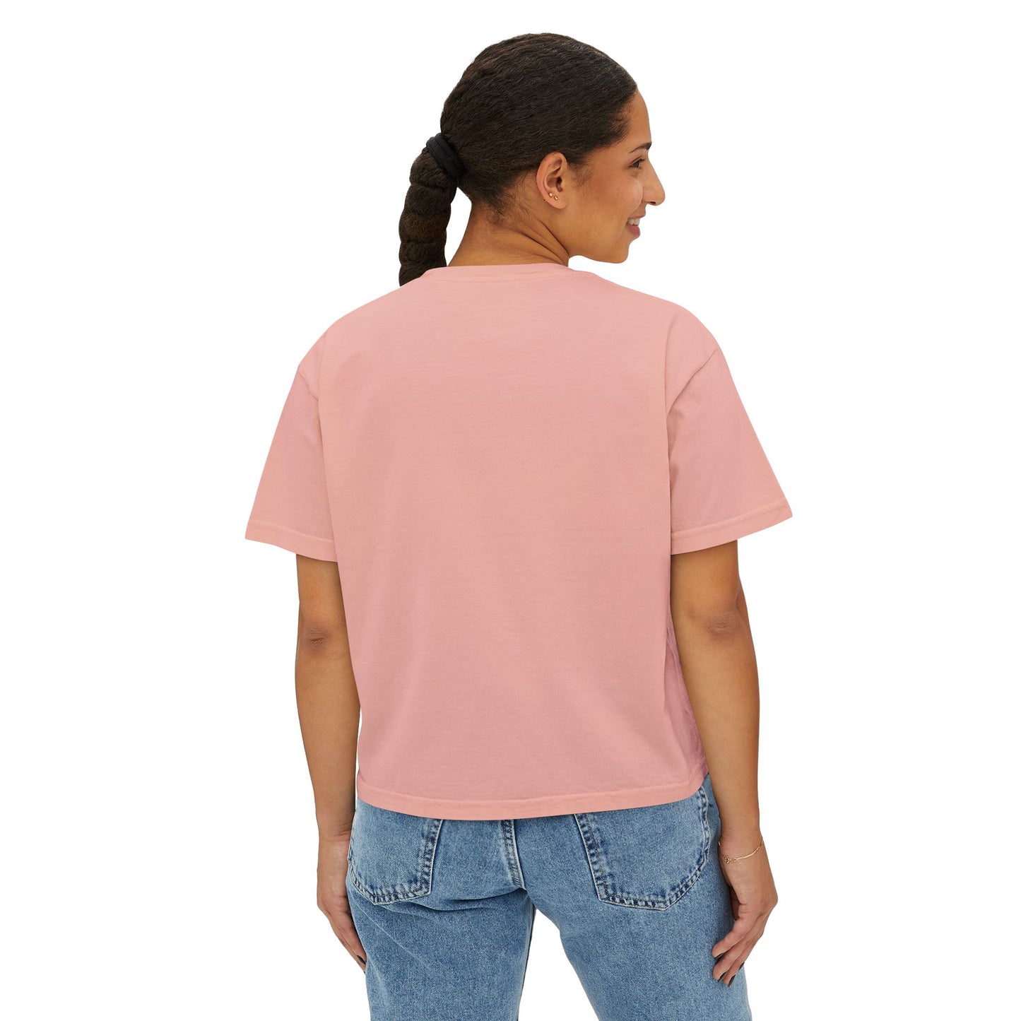 Love Boxy Tee — Women's Casual Pink Graphic Shirt